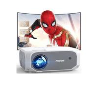 FUDONI Projector with WiFi and Bluetooth, Native 1080P Outdoor Movie Projectors 4k Supported, 15000L Portable Home Theater Projector Max 300", Indoor&Outdoor Use, White