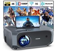 FUDONI Projector with WiFi and Bluetooth, Native 1080P Outdoor Movie Projectors 4k Supported, 15000L Portable Home Theater Projector Max 300", Indoor&Outdoor Use, Black