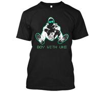 FUDU New Boy with uke Cool Logo T-Shirt Men Black Size L Black S