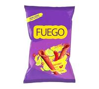 Fuego Chips 180g | Hot Chilli Pepper & Lime Flavour Rolled Tortilla Chips | Extreme Heat Snack for Spice Lovers