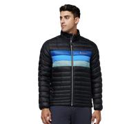 Fuego Down Jacket in Black & Pacific Stripe