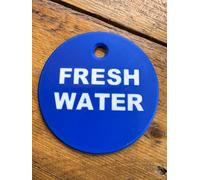 Fuel and Water Identification Tags - Durable Plastic Safety Labels for Fuel, Water, AdBlue & Safety - Double-Sided, Waterproof & Durable (Fresh Water)