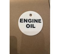 Fuel and Water Identification Tags - Durable Plastic Safety Labels for Fuel, Water, AdBlue & Safety - Double-Sided, Waterproof & Durable (Engine Oil)