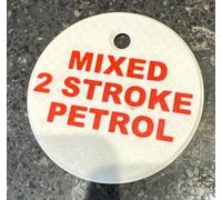 Fuel and Water Identification Tags - Durable Plastic Safety Labels for Fuel, Water, AdBlue & Safety - Double-Sided, Waterproof & Durable (Mixed 2 Stroke Petrol)