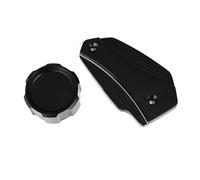Fuel Cap Motorcycle Front Rear Brake Fluid Reservoir Cover Engine Oil Filler Cap For Z900 Z 900 2017-2023 2024 2025(2Black)