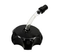 Fuel Cap,Oil Cap Replacement Universal 50mm CNC Aluminum Racing Gas Fuel Tank Cap With Vent Fit Use For Yamaha(Black)