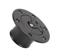Fuel Cell Gas Tank Filler Cap, Billet Aluminum 39mm ID Flush Mounting 6 Bolts Open Type Black, Universal for Car, Made of Billet Aluminum