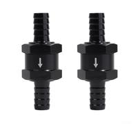 Fuel Check Valve for, Petrol, Water, Air & Oil For - 10mm (3/8 Inch) Inline Non-Return Valve with Aluminum Alloy Body and 304 Stainless Steel Spring For - 2 Pack