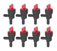 Fuel Cut Off Valve 1/4in 90 Degree Shut Off Valve Straight Gas Valve for Oregon MTD Cub Cadet ABS Plastic 8Pcs