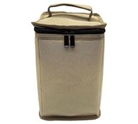 Fuel Cylinder Storage Bag 600D Oxford Cloth Camping Lantern Gas Tank Bag Anti-Collision Portable Gas Tank Storage Bag with Handle for Outdoor Camping Cooking Hiking (Small Khaki)