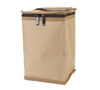 Fuel Cylinder Storage Bag, Water Resistant Thickened Oxford Fabric Carry Case with Sponge Partitions for Camping Fuel Canisters, Beer Bottles and Lanterns (Khaki)