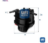 FUEL FILTER 24.015.00 FOR PEUGEOT 1007 206+ 207/207+ 107 307/Break BIPPER 1.4L