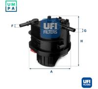 FUEL FILTER 24.015.00 FOR PEUGEOT 1007 206+ 207/207+ 107 307/Break BIPPER 1.4L