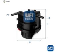 FUEL FILTER 24.015.00 FOR PEUGEOT 1007 206+ 207/207+ 107 307/Break BIPPER 1.4L
