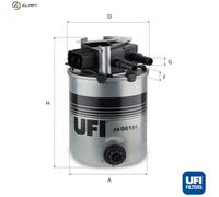24.061.01 UFI Fuel Filter For Nissan Qashqai Genuine Top Quality New