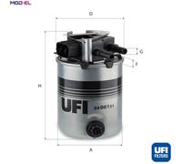 24.061.01 UFI Fuel Filter For Nissan Qashqai Genuine Top Quality New