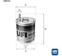 UFI 24.129.00 Fuel filter