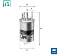 UFI FUEL FILTER for LAND ROVER DISCOVERY MK5 3.0 D, 3.0 SDV6 3.0 Td6