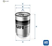 Fuel filter Filter Insert 24.371.00 UFI for FORD METROCAB
