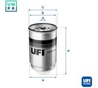 Fuel filter Filter Insert 24.371.00 UFI for FORD METROCAB