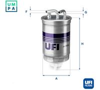 Fuel filter Filter Insert 24.382.00 UFI for FORD MAZDA
