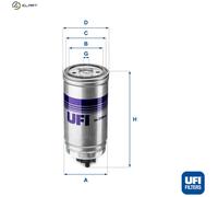 Fuel filter Filter Insert 24.399.00 UFI for BMW IVECO
