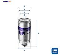 Fuel filter Filter Insert 24.399.00 UFI for BMW IVECO