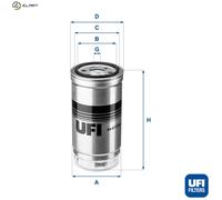 Fuel filter Filter Insert 24.417.00 UFI for BMW ROVER ALPINA LAND ROVER MG