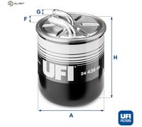 UFI FILTERS 24.436.00 Diesel In-Line Filter