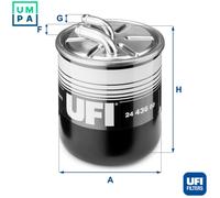 UFI FILTERS 24.436.00 Diesel In-Line Filter