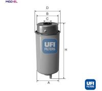 FUEL FILTER 24.458.00 FOR FORD TRANSIT/Bus/Van/Platform/Chassis H9FA 2.4L 4cyl
