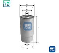UFi Fuel Filter 24.460.00 – for Hyundai Elantra, Lantra, Highway Van, Santa Fe, Trajet