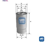 UFi Fuel Filter 24.460.00 – for Hyundai Elantra, Lantra, Highway Van, Santa Fe, Trajet