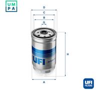 FUEL FILTER 24.529.00 FOR DODGE JEEP FIAT LANCIA ENE 2.1L 4cyl CALIBERENE 2.1L