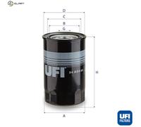 Fuel filter Filter Insert 24.A04.00 UFI