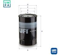Fuel filter Filter Insert 24.A04.00 UFI