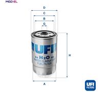 FUEL FILTER 24.H2O.08 FOR CHRYSLER GRAND/VOYAGER/IV TOWN/&/COUNTRY EDK 2.5L 4cyl