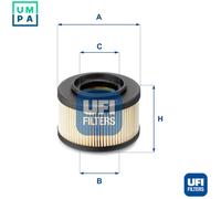 Fuel filter Filter Insert 26.013.00 UFI for CHRYSLER DODGE