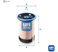 Fuel filter Filter Insert 26.032.00 UFI for VW AUDI