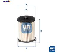 FUEL FILTER 26.073.00 FOR TOYOTA 1ND-TV 1.4L 4cyl YARIS