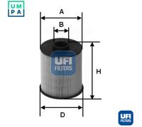 FUEL FILTER 26.077.00 FOR HONDA CR-V/IV/SUV/III/Mk CIVIC/IX ACCORD/VIII/Tourer