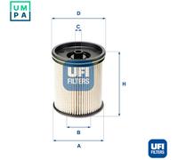 UFI 26.122.00 Fuel filter