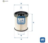 UFI 26.122.00 Fuel filter