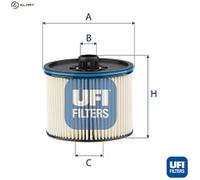 UFI 26.195.00 Fuel filter
