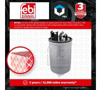 Fuel Filter fits SEAT AROSA 6H 1.4D 00 to 04 AMF 6N0127401F 6N0127401H Febi New