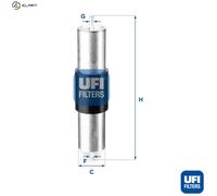 Fuel filter Filter Insert 31.569.00 UFI for BMW ALPINA