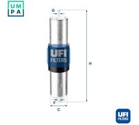 Fuel filter Filter Insert 31.569.00 UFI for BMW ALPINA