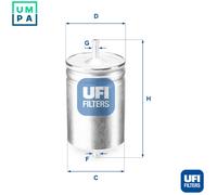 Fuel filter Filter Insert 31.583.00 UFI for MERCEDES-BENZ SSANGYONG VW DAEWOO