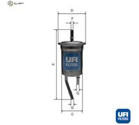 UFi Fuel Filter 31.828.00 for KIA RIO II Hatchback & Saloon A5D 1.5L G4EE 1.4L A3E 1.3L