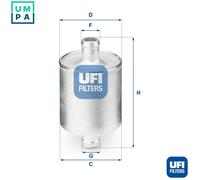 Fuel filter Filter Insert 31.836.00 UFI for VW SKODA OPEL FIAT SEAT